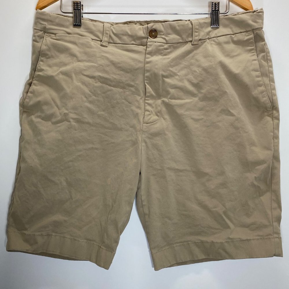 Cremieux Mens Stretch Mid Rise Casual 9" Brighton Chino Short Brown Size 36